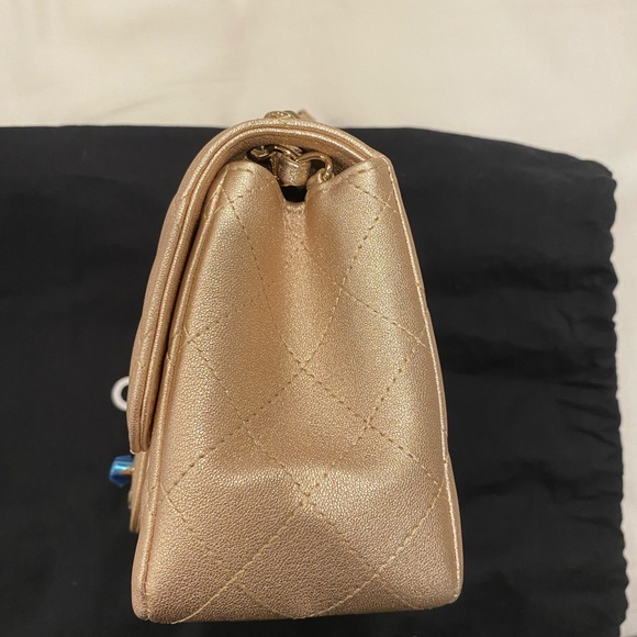 SOLD Chanel 21P Square Mini Flap in Gold - NWT - Picture 4 of 8
